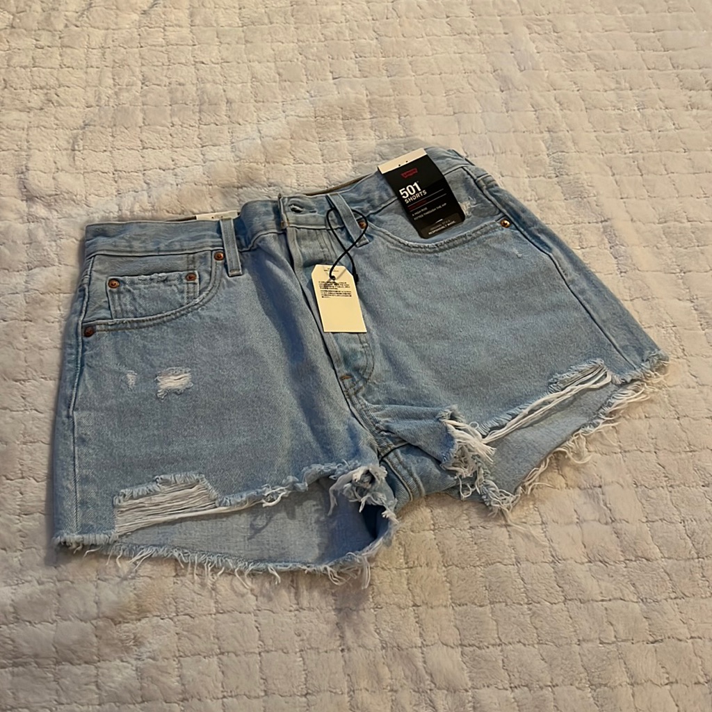 Brand New Ripped Jean 501 Shorts